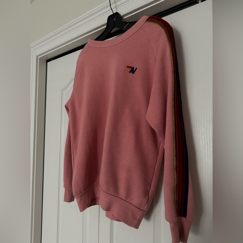 Aviator Nation Classic Velvet Stripe Crewneck
